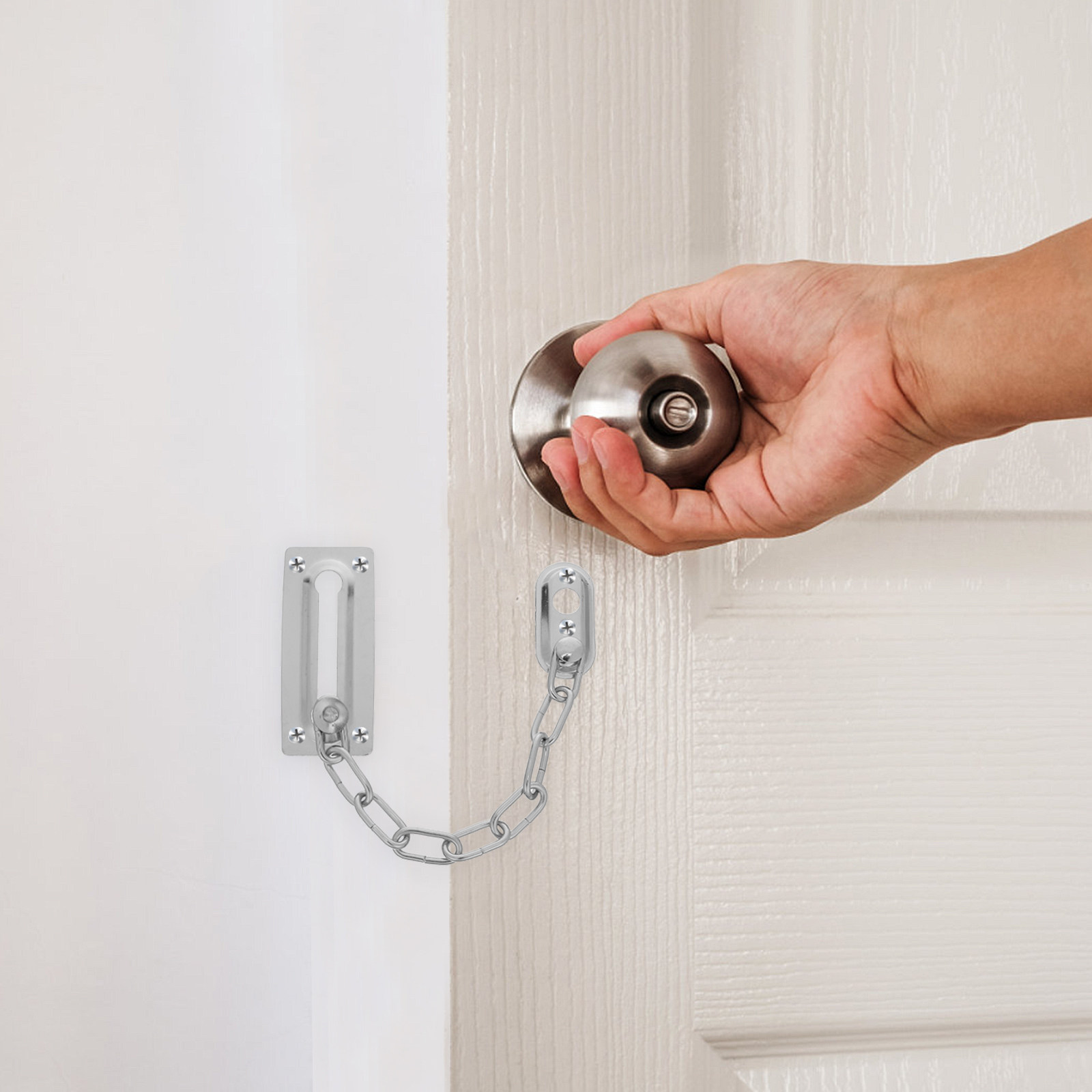 Security Chain Door - 1Pcs Anti-Theft Chain Door Lock Premium