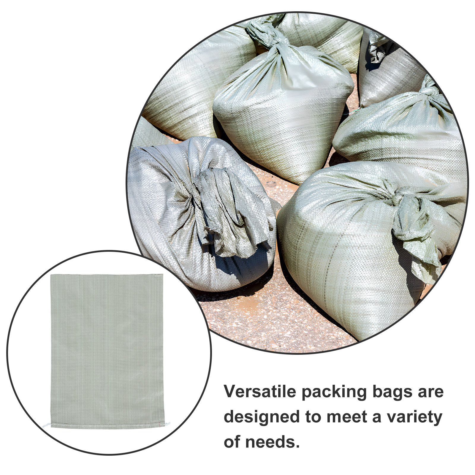 20Pcs Thickened PP Sand Bags V - Flood Barrier Bag 评论和价格