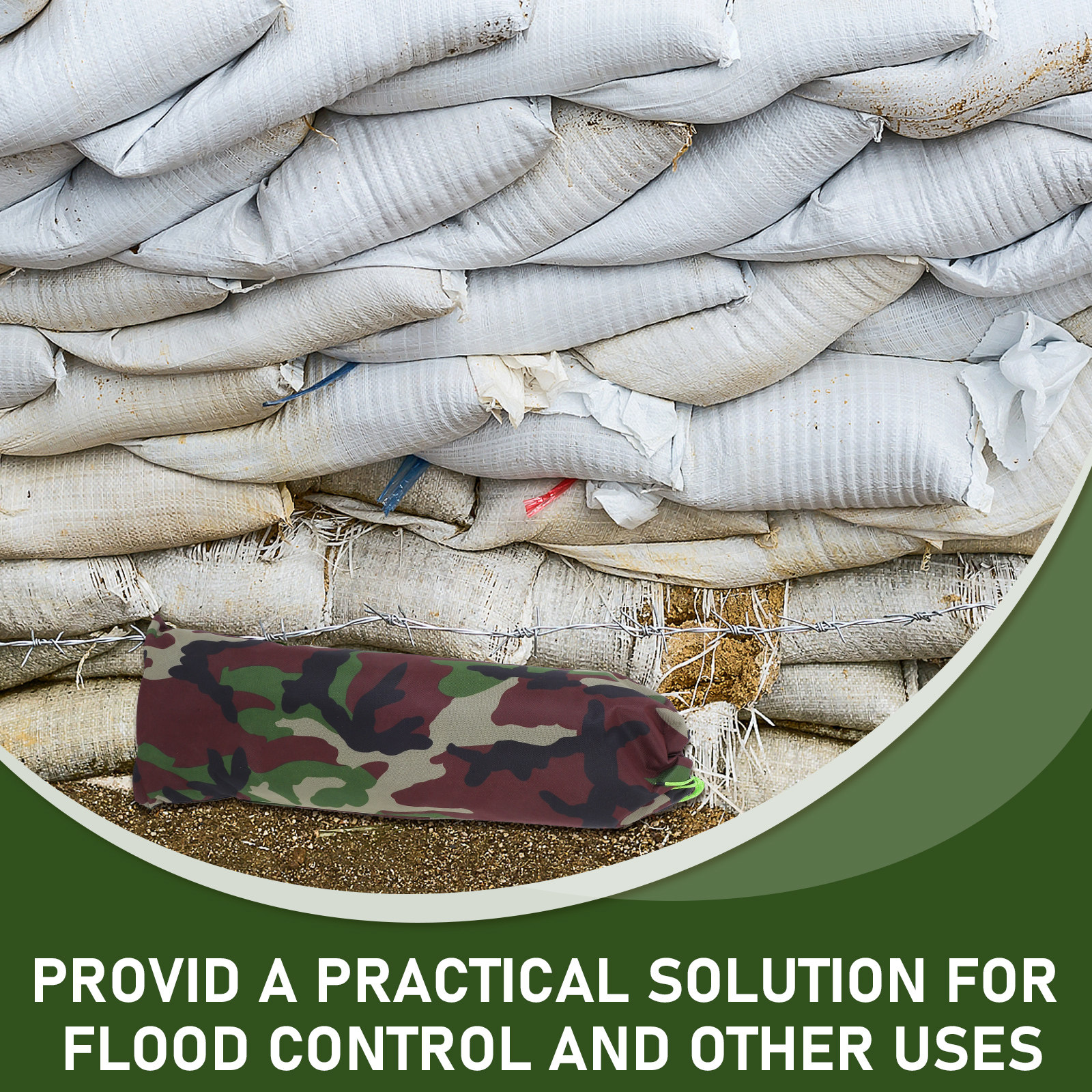 2Pcs Camouflage Flood Barrier  - Flood Barrier Bag 评论和价格