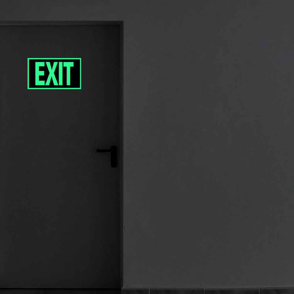 Glow in the Dark Sticker 4 Pac - Emergency Exit Sign 评论和价格