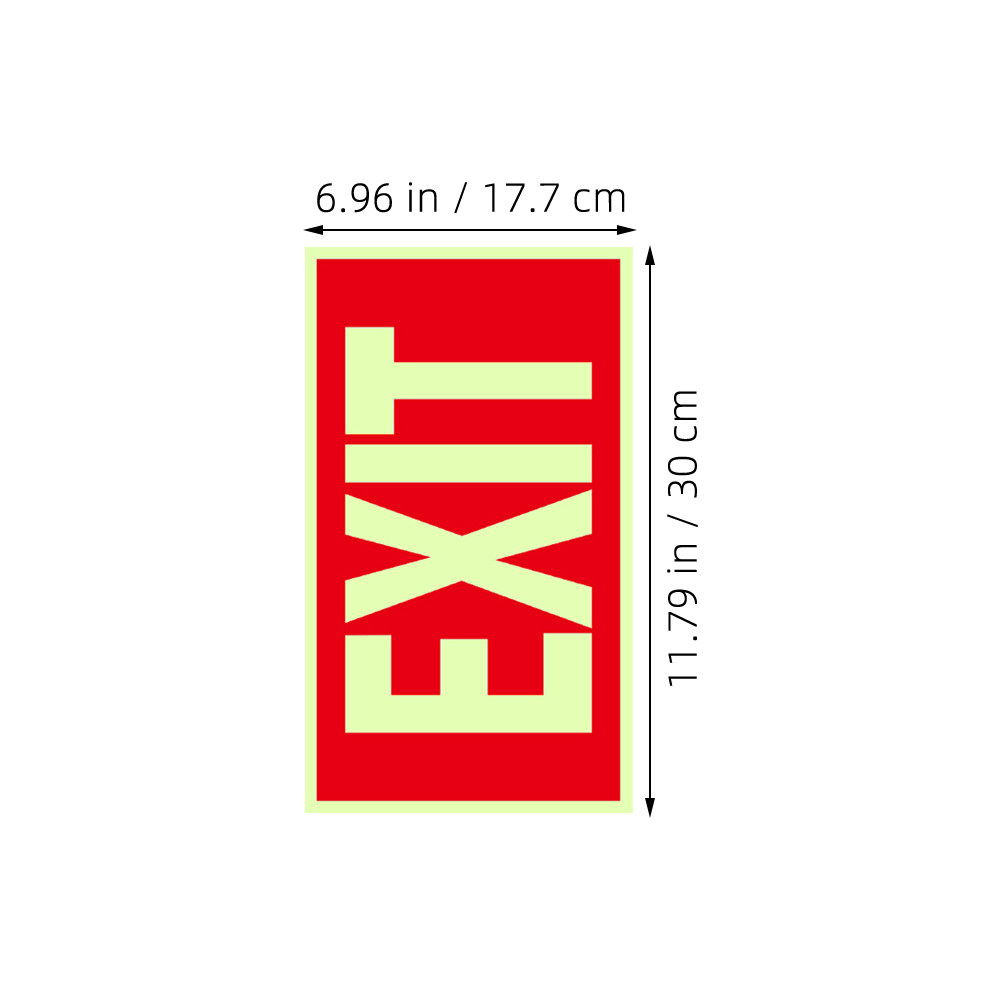 Glow in the Dark Sticker 4 Pac - Emergency Exit Sign 评论和价格