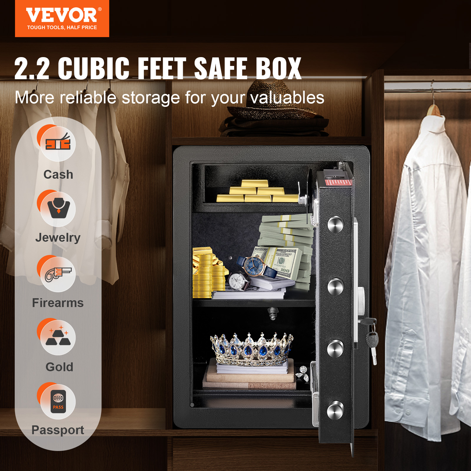 SucceBuy Electric Safe 2.2/1.8 - Fire Safe Document 评论和价格