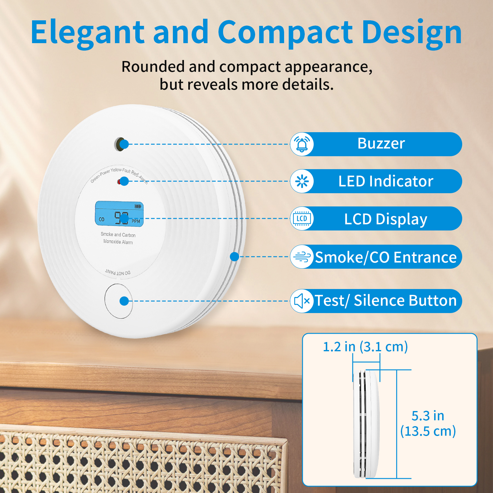 Combo Smoke Detector&Carbon Mo - Smoke Detector Interconnected 评论和价格