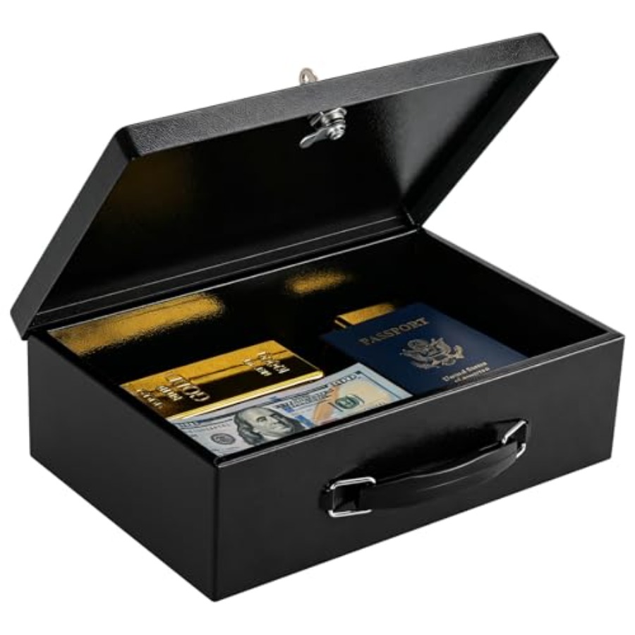 Fireproof Document Box with Ke - Fire Safe Document 评论和价格