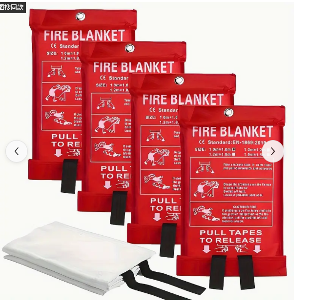 4 Pack Fiberglass Emergency Fi - Fire Blanket Kitchen 评论和价格