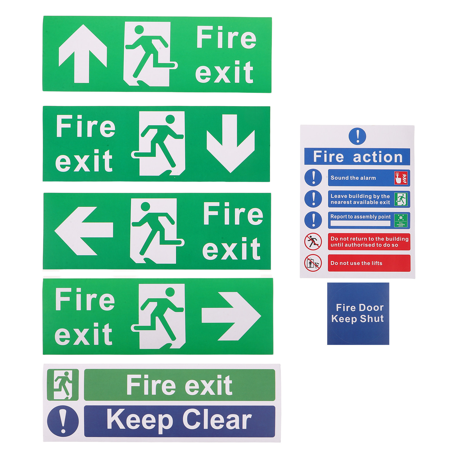 21Pcs Fire Exit Sign Set Emerg - Emergency Exit Sign 评论和价格