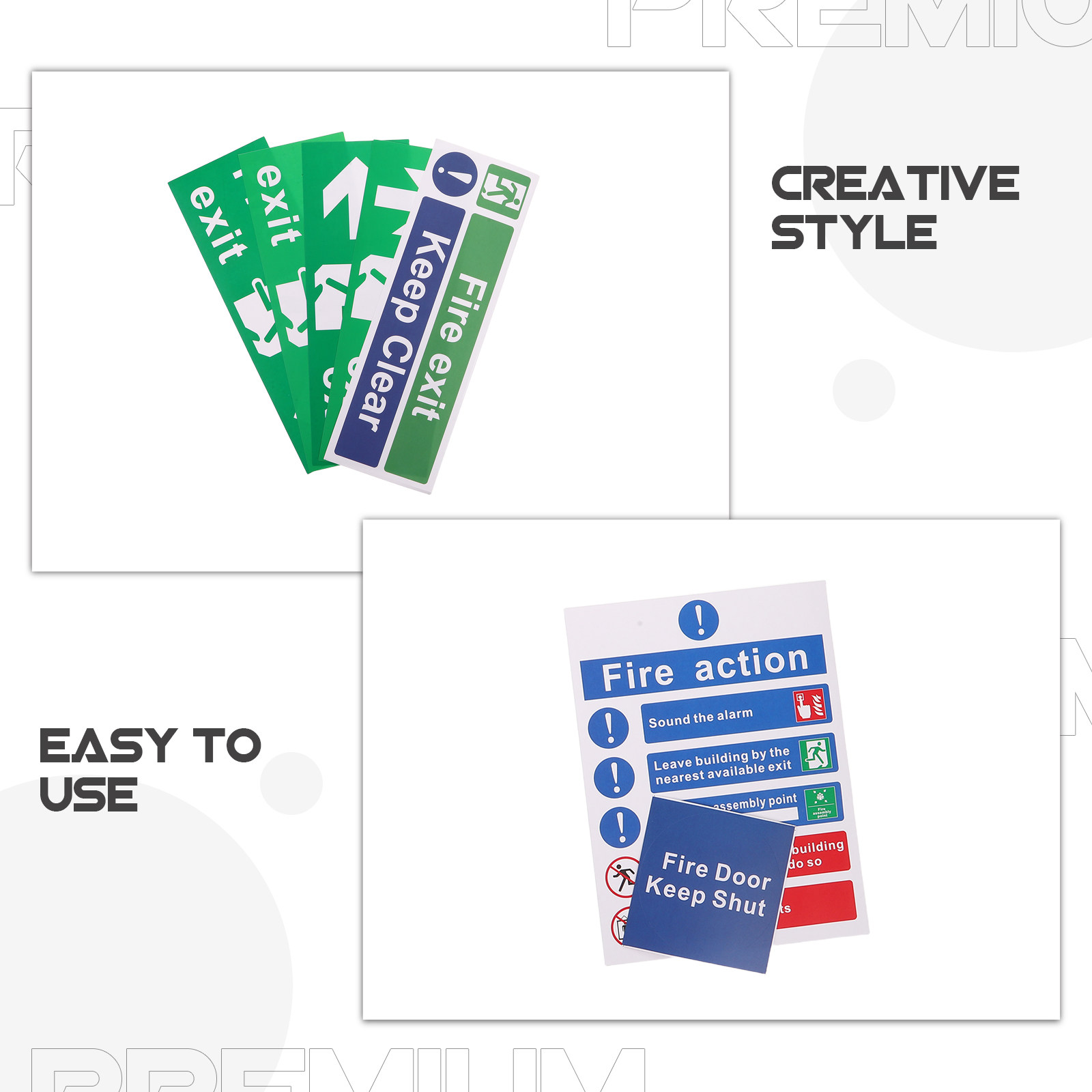 21Pcs Fire Exit Sign Set Emerg - Emergency Exit Sign 评论和价格