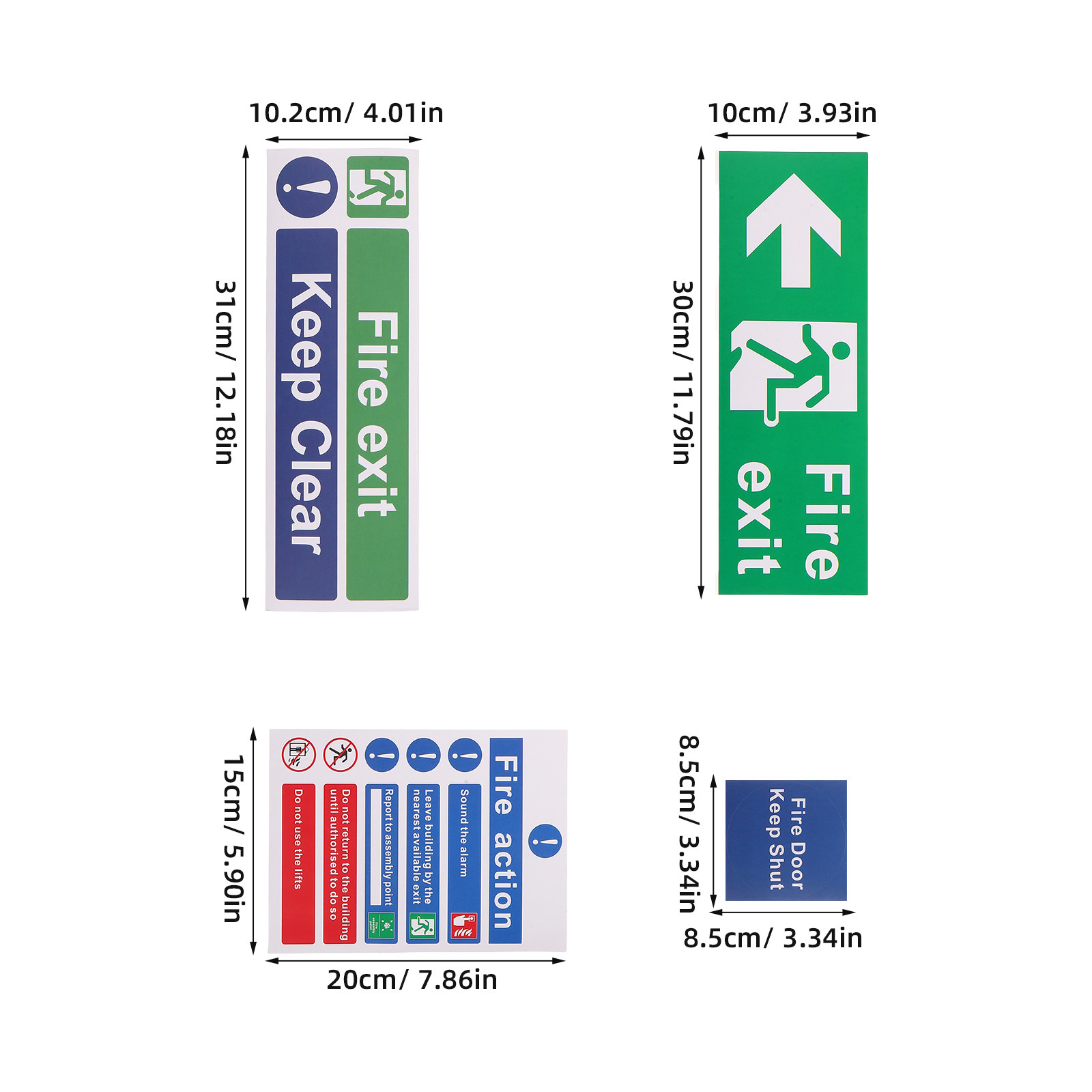 21Pcs Fire Exit Sign Set Emerg - Emergency Exit Sign 评论和价格