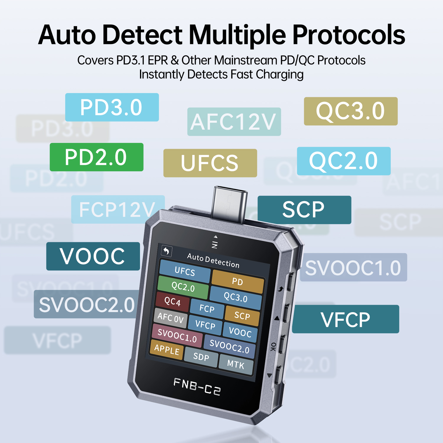 FNB-C2 USB Tester Type-C PD QC - Co Detector Plug 评论和价格