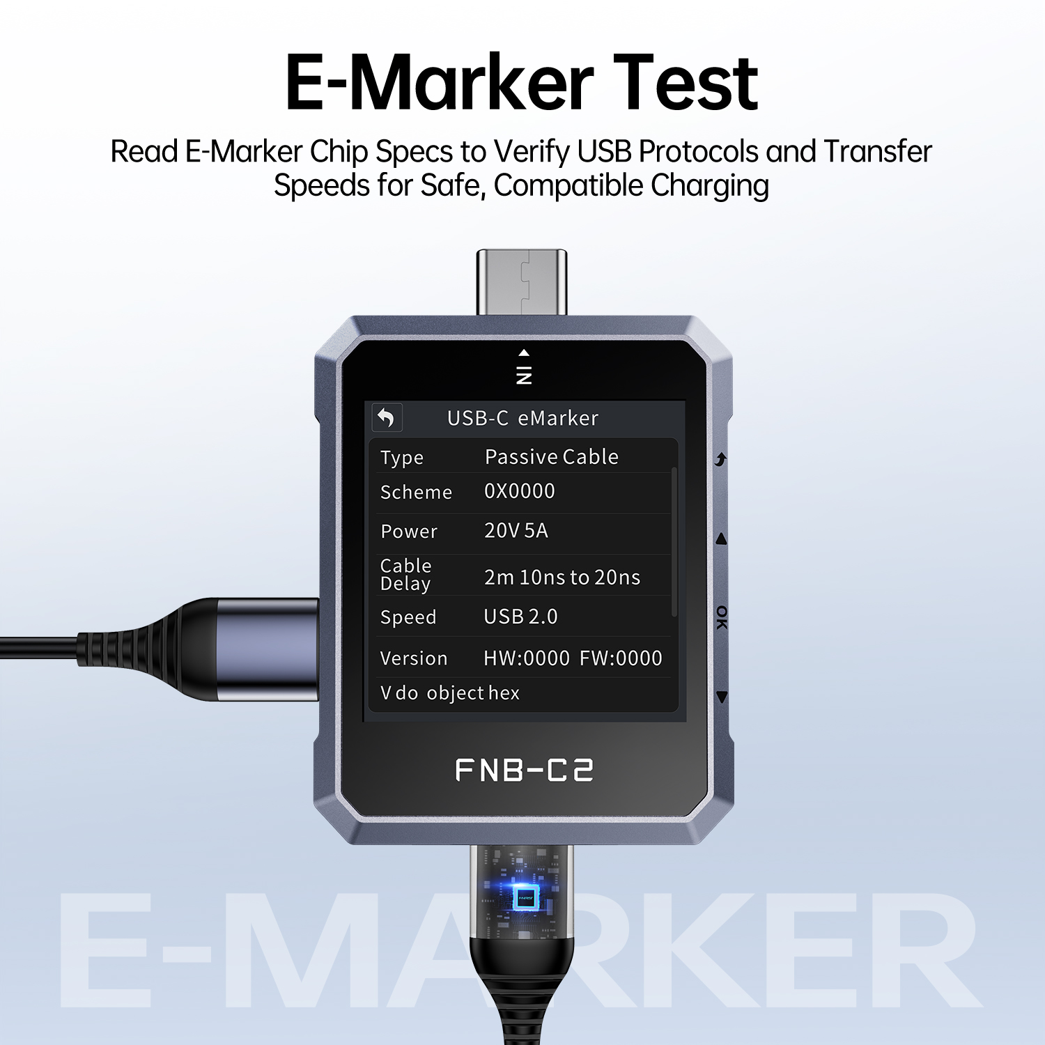 FNB-C2 USB Tester Type-C PD QC - Co Detector Plug 评论和价格