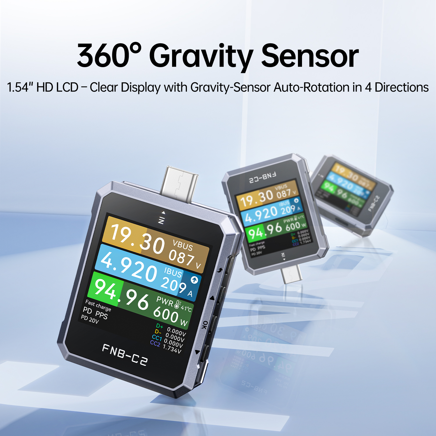 FNB-C2 USB Tester Type-C PD QC - Co Detector Plug 评论和价格