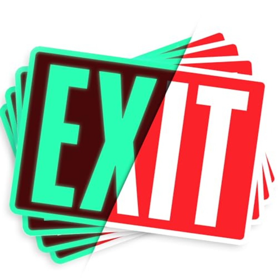Exit Sign Stickers, Glow in th - Emergency Exit Sign 评论和价格