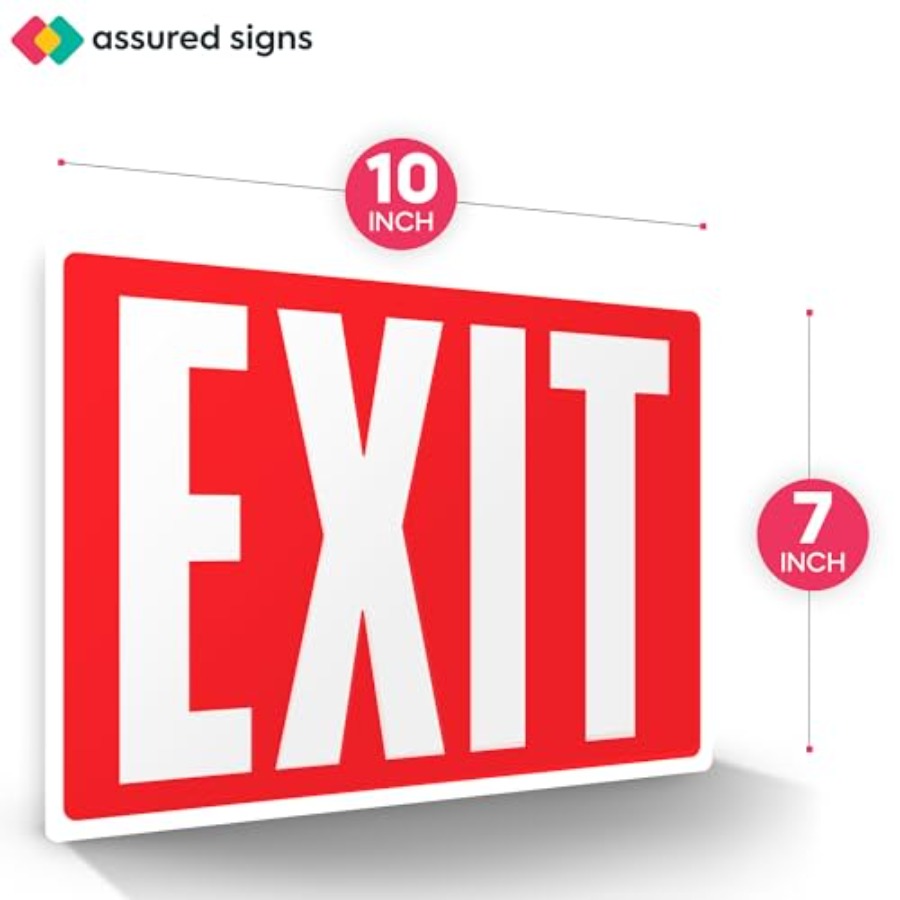 Exit Sign Stickers, Glow in th - Emergency Exit Sign 评论和价格