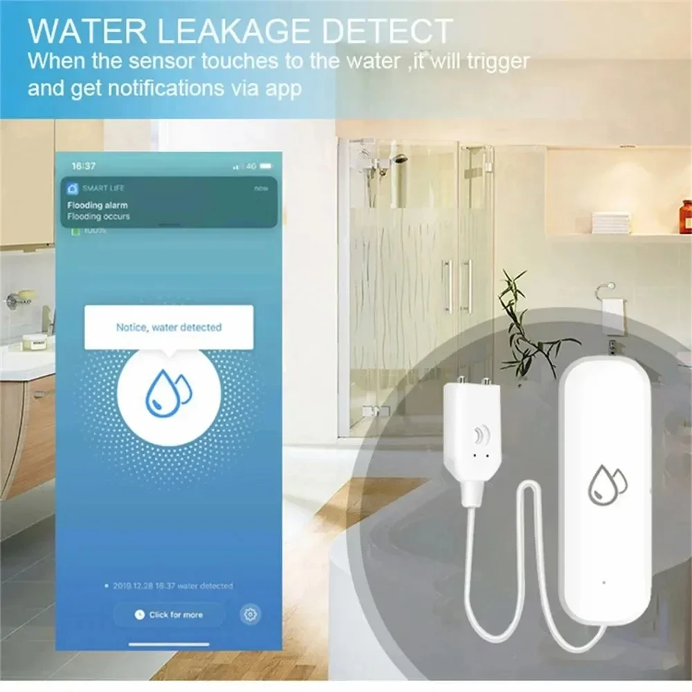 Tuya WiFi Water Sensor Leakage - Water Alarm Sensor 评论和价格