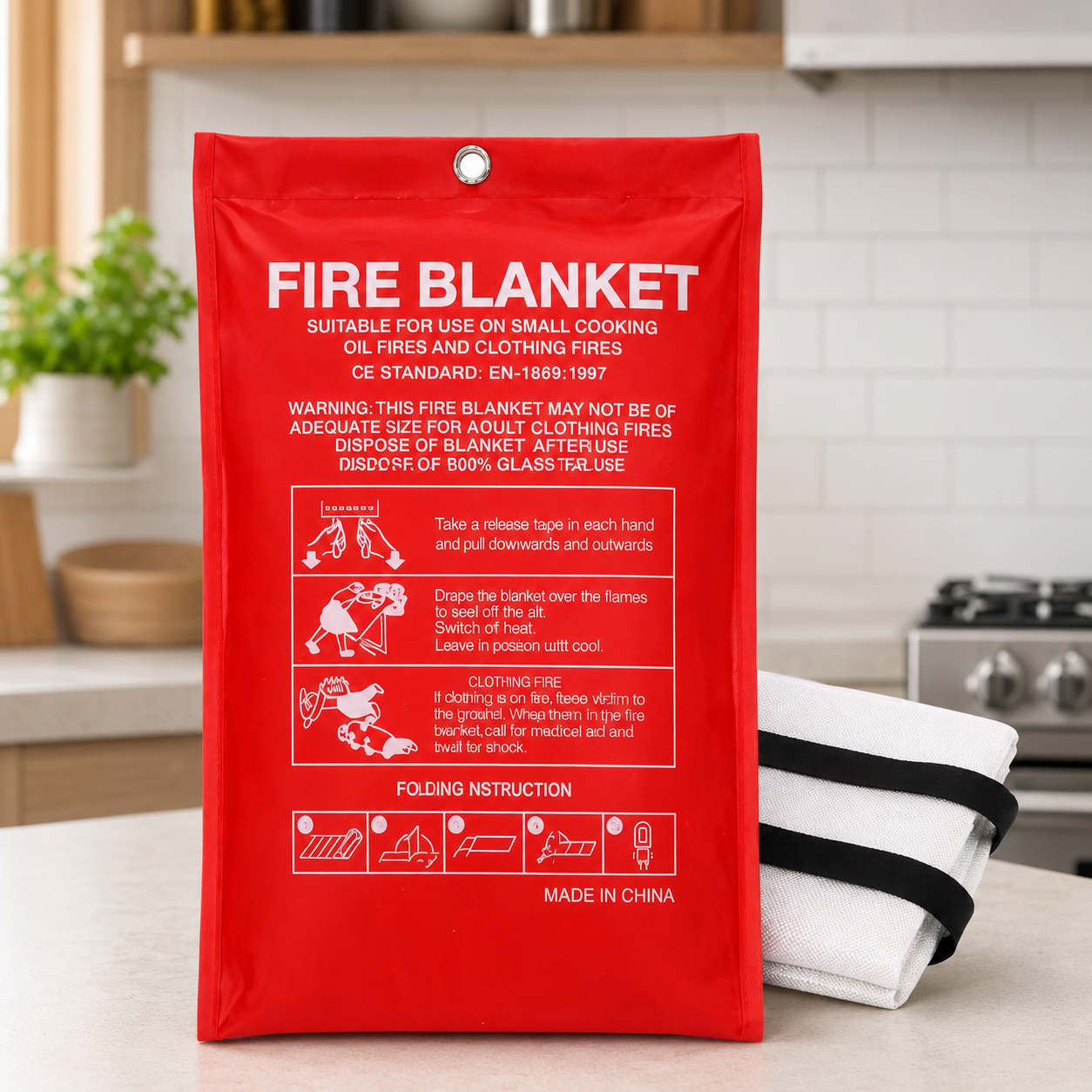 Fire Blanket / Emergency FireB - Fire Blanket Kitchen 评论和价格