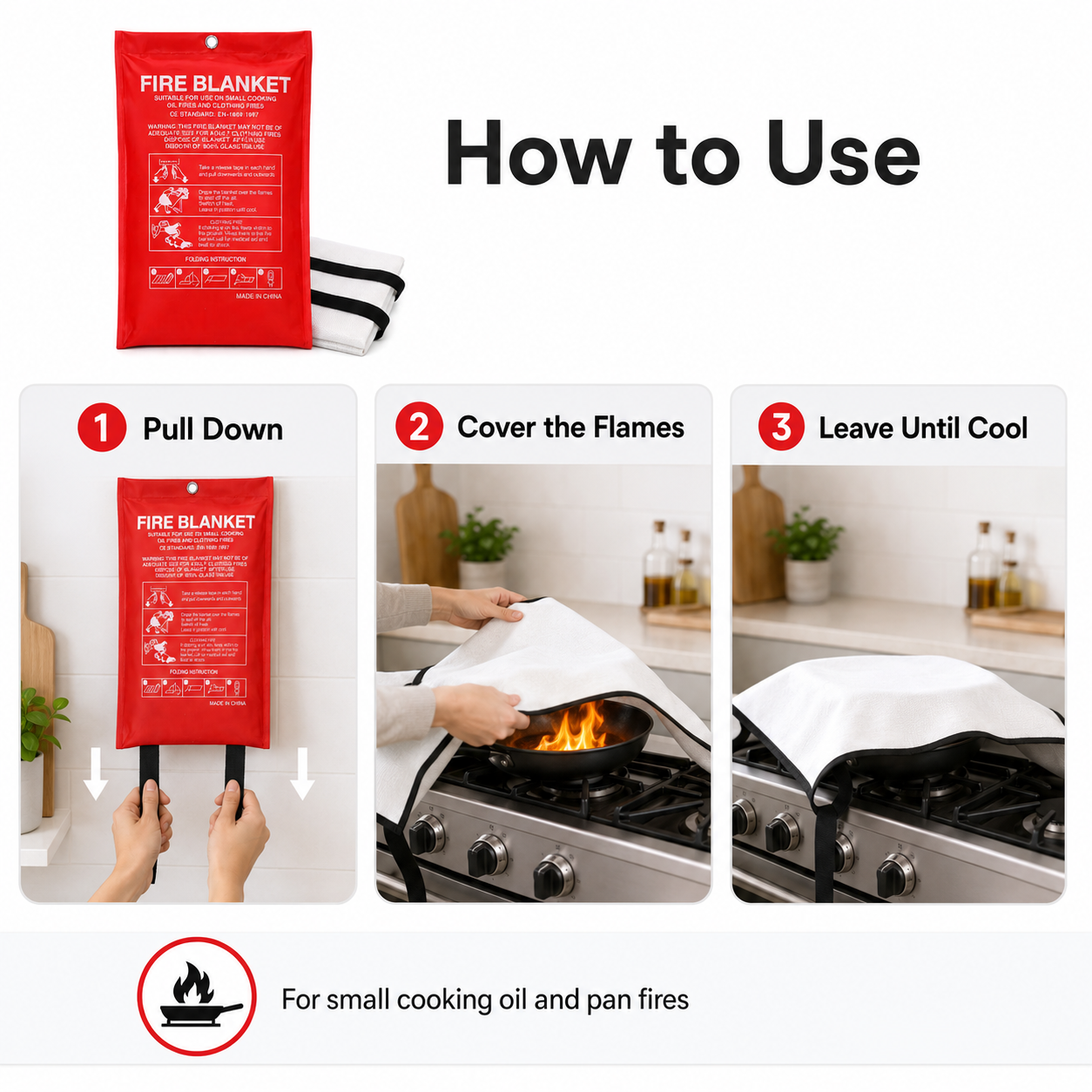 Fire Blanket / Emergency FireB - Fire Blanket Kitchen 评论和价格