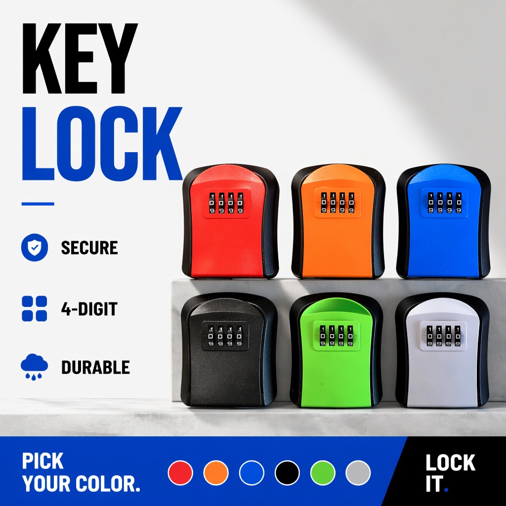 Wall Mount Waterproof Key Stor - Lockbox Key Secure 评论和价格