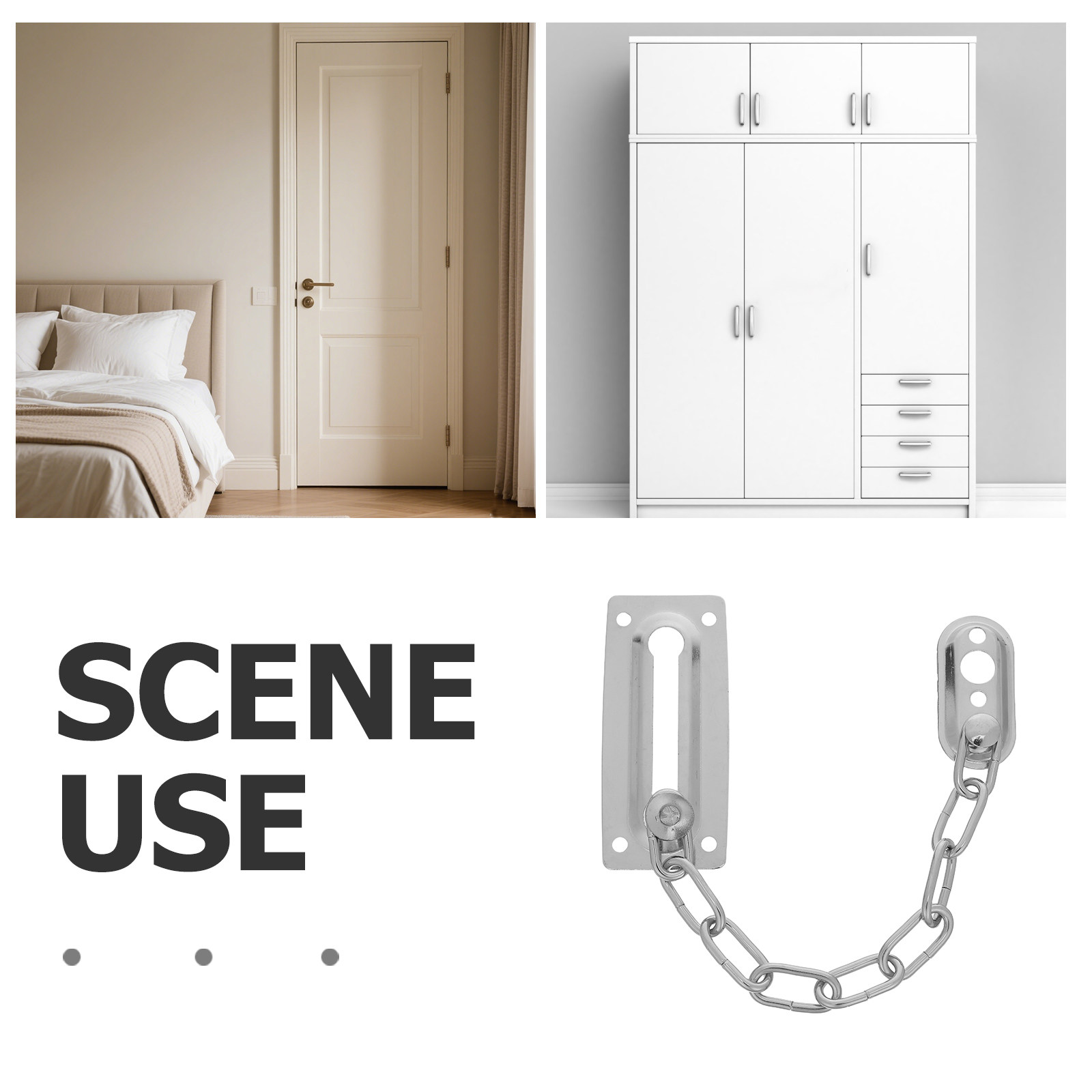 1Pcs Anti-Theft Chain Door Loc - Security Chain Door 评论和价格