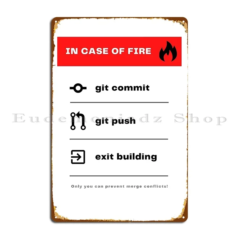 In Case Of Fire Git Commit Git - Emergency Exit Sign 评论和价格